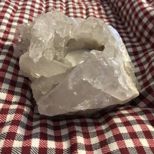 Rare Crystal Tea Light Holder NWOT
